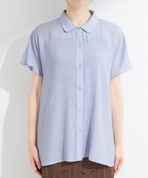 SHOO・LA・RUE / シューラルー シャツ・ブラウス | 【ひんやり/UV】ほんのりシアーで上品な バックギャザーブラウス | 詳細17