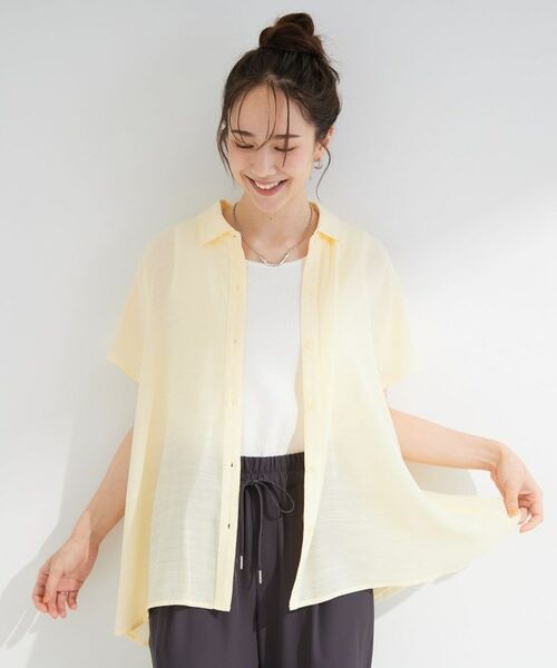 SHOO・LA・RUE / シューラルー シャツ・ブラウス | 【ひんやり/UV】ほんのりシアーで上品な バックギャザーブラウス | 詳細5