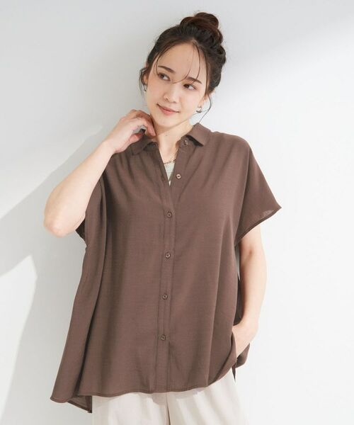 SHOO・LA・RUE / シューラルー シャツ・ブラウス | 【ひんやり/UV】ほんのりシアーで上品な バックギャザーブラウス | 詳細9