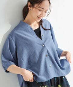 SHOO・LA・RUE / シューラルー シャツ・ブラウス | 5分袖金ボタンスキッパーブラウス
