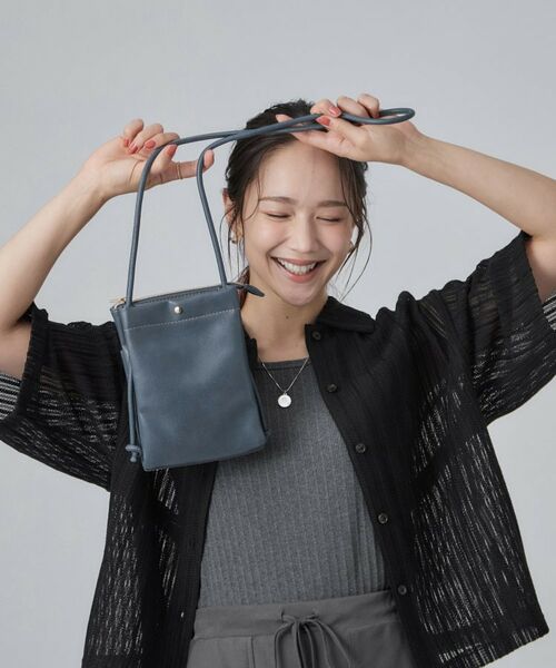 SHOO・LA・RUE / シューラルー ショルダーバッグ | 2層ミニショルダーバッグ（ブルー(092)）