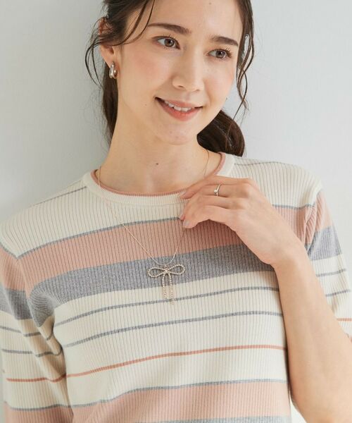 SHOO・LA・RUE / シューラルー ネックレス・ペンダント・チョーカー | ラインストーンリボンネックレス | 詳細6