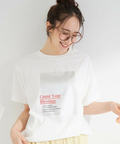 SHOO・LA・RUE / シューラルー Tシャツ | 【ひんやり/S-LL】選べる4柄 デイリー使いにぴったりなアソートTシャツ(ホワイト(101))