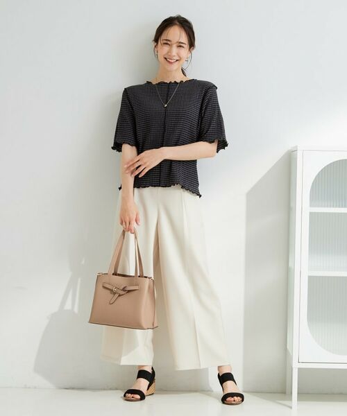SHOO・LA・RUE / シューラルー カットソー | カット楊柳ギンガムメローT | 詳細12