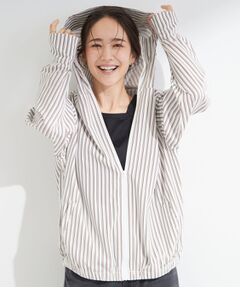 SHOO・LA・RUE / シューラルー パーカー | 【ひんやり/洗濯後しわになりにくい/S-LL】お顔も手の甲もしっかりカバー　日よけ・指穴付きUVパーカ
