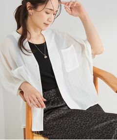 SHOO・LA・RUE / シューラルー シャツ・ブラウス | シアーワッシャーポケドルマン