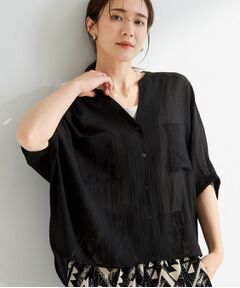 SHOO・LA・RUE / シューラルー シャツ・ブラウス | シアーワッシャーポケドルマン