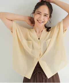SHOO・LA・RUE / シューラルー シャツ・ブラウス | シアーワッシャーポケドルマン