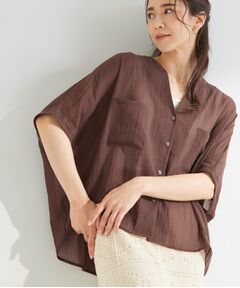 SHOO・LA・RUE / シューラルー シャツ・ブラウス | シアーワッシャーポケドルマン