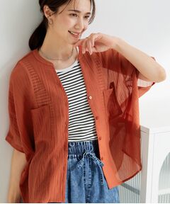 SHOO・LA・RUE / シューラルー シャツ・ブラウス | シアーワッシャーポケドルマン