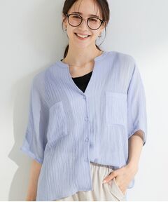 SHOO・LA・RUE / シューラルー シャツ・ブラウス | シアーワッシャーポケドルマン
