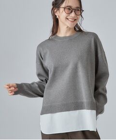 SHOO・LA・RUE / シューラルー ニット・セーター | 【S-LL】着るだけできまる シャツレイヤード風 スポンディシュニット
