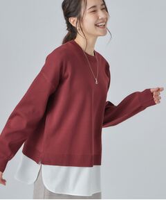 SHOO・LA・RUE / シューラルー ニット・セーター | 【S-LL】着るだけできまる シャツレイヤード風 スポンディシュニット