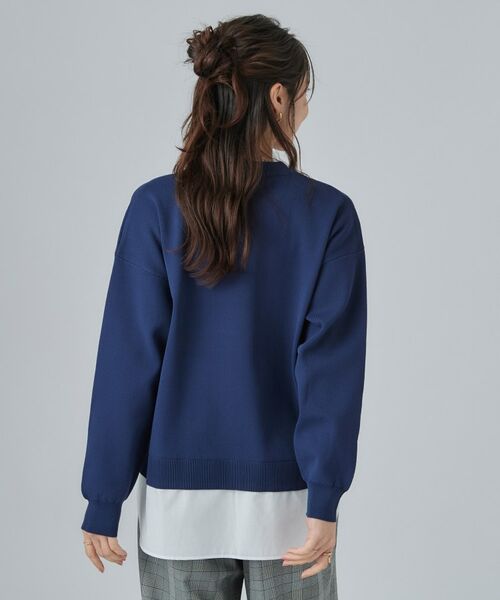 SHOO・LA・RUE / シューラルー ニット・セーター | 【S-LL】着るだけできまる シャツレイヤード風 スポンディシュニット | 詳細21