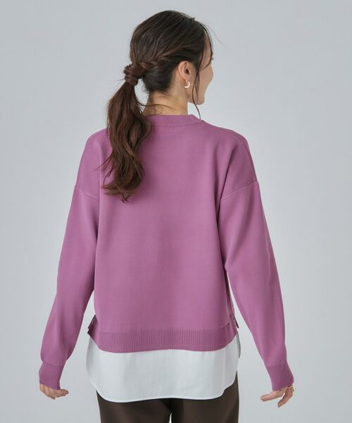 SHOO・LA・RUE / シューラルー ニット・セーター | 【S-LL】着るだけできまる シャツレイヤード風 スポンディシュニット | 詳細25