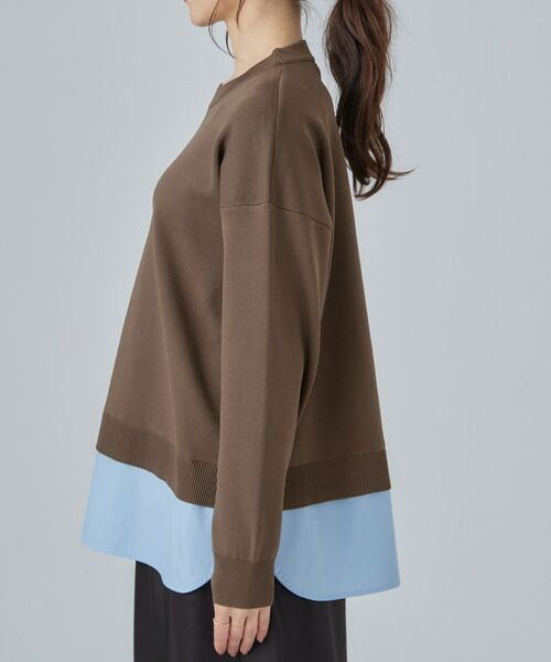 SHOO・LA・RUE / シューラルー ニット・セーター | 【S-LL】着るだけできまる シャツレイヤード風 スポンディシュニット | 詳細29