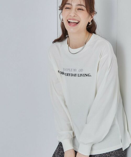 SHOO・LA・RUE / シューラルー Tシャツ | 【S-LL】デイリー使いに 選べる6柄プリントロンT（ホワイト(301)）