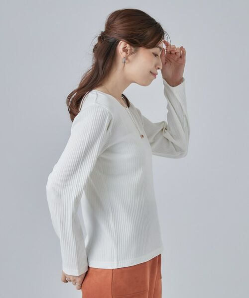 SHOO・LA・RUE / シューラルー カットソー | 【S-LL】シンプルだから使いやすい すっきり見えの長袖トップス | 詳細2