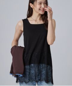 SHOO・LA・RUE / シューラルー キャミソール・チューブトップ | レイヤードの幅が広がる！裾レースタンクトップ