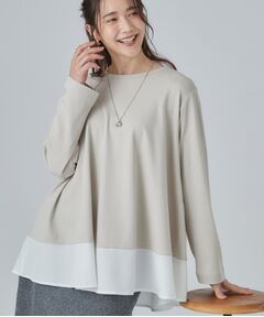 SHOO・LA・RUE / シューラルー カットソー | 裾切り替えAライン長袖プルオーバー