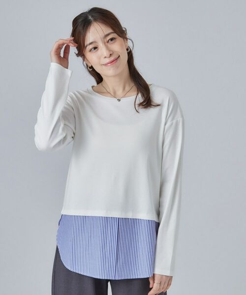 SHOO・LA・RUE / シューラルー カットソー | 【洗濯機可/S-LL】着こなしが広がる レイヤードアソートTシャツ | 詳細5
