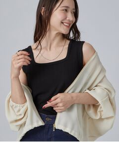 SHOO・LA・RUE / シューラルー キャミソール・チューブトップ | 【前後2WAY/S-LL/洗濯機可】ランダムリブタンクトップ