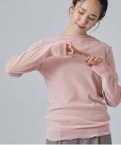 SHOO・LA・RUE / シューラルー カットソー | 【S-LL】1枚で上品に やわらかシアーベロアトップス
