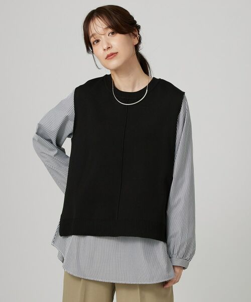 SHOO・LA・RUE / シューラルー その他トップス | スポンデッシュベスト&シャツインナーセットプルオーバー | 詳細1
