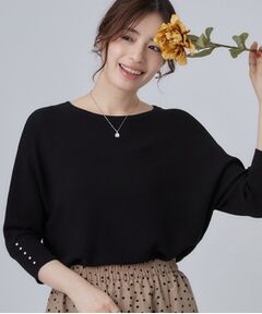SHOO・LA・RUE / シューラルー ニット・セーター | ガーター切り替え7分袖ドルマンニット