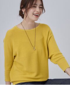 SHOO・LA・RUE / シューラルー ニット・セーター | ガーター切り替え7分袖ドルマンニット