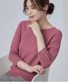 SHOO・LA・RUE / シューラルー ニット・セーター | ガーター切り替え7分袖ドルマンニット
