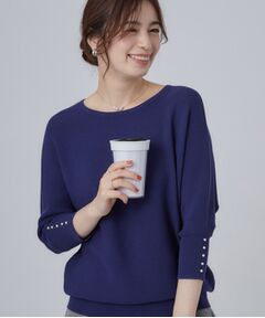 SHOO・LA・RUE / シューラルー ニット・セーター | ガーター切り替え7分袖ドルマンニット