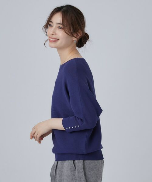 SHOO・LA・RUE / シューラルー ニット・セーター | ガーター切り替え7分袖ドルマンニット | 詳細22
