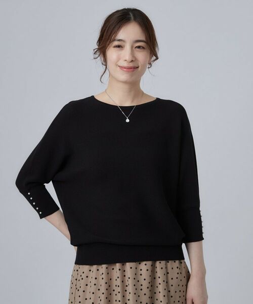 SHOO・LA・RUE / シューラルー ニット・セーター | ガーター切り替え7分袖ドルマンニット | 詳細5