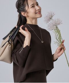 SHOO・LA・RUE / シューラルー ニット・セーター | パール調ボタンもちもち裾ラウンドニット