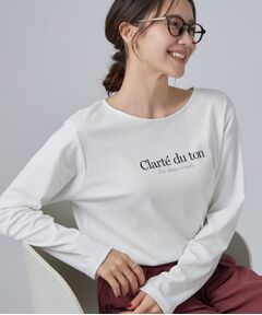 SHOO・LA・RUE / シューラルー カットソー | 【UVカット】大人上品スムース長袖ロゴプリントTシャツ