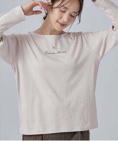 SHOO・LA・RUE / シューラルー カットソー | 【UVカット】大人上品スムース長袖ロゴプリントTシャツ