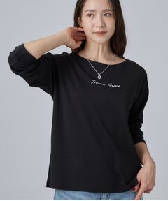 SHOO・LA・RUE / シューラルー カットソー | 【UVカット】大人上品スムース長袖ロゴプリントTシャツ