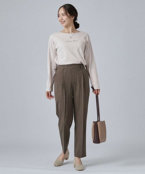 SHOO・LA・RUE / シューラルー カットソー | 【UVカット】大人上品スムース長袖ロゴプリントTシャツ | 詳細11