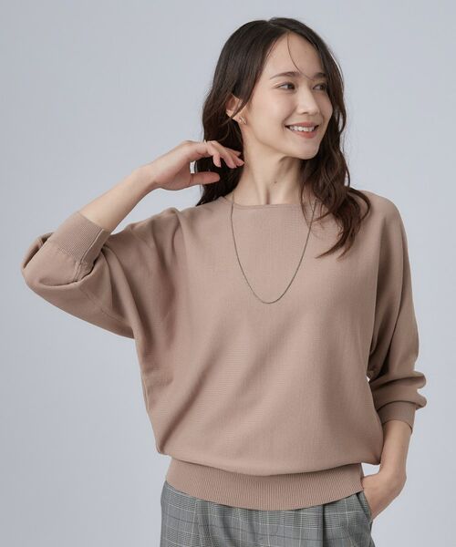 SHOO・LA・RUE / シューラルー ニット・セーター | 【洗濯機可】軽やかでさらっとしたタッチ すっきり見えドルマンニット | 詳細1