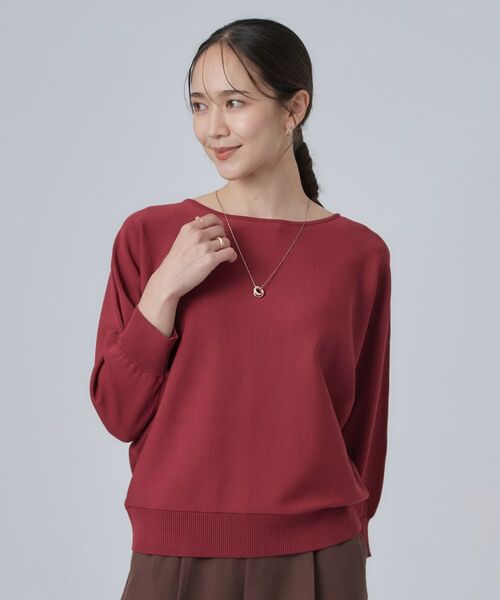 SHOO・LA・RUE / シューラルー ニット・セーター | 【洗濯機可】軽やかでさらっとしたタッチ すっきり見えドルマンニット | 詳細5