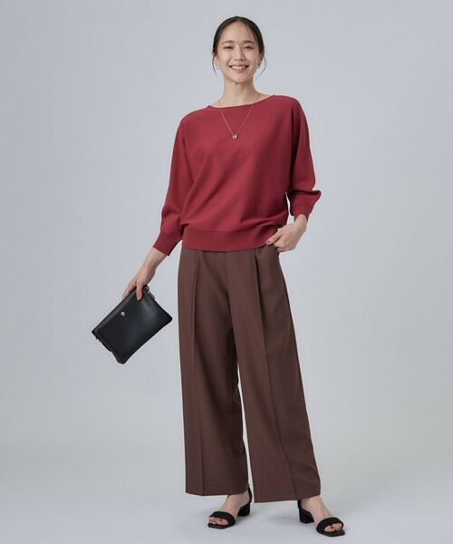 SHOO・LA・RUE / シューラルー ニット・セーター | 【洗濯機可】軽やかでさらっとしたタッチ すっきり見えドルマンニット | 詳細7