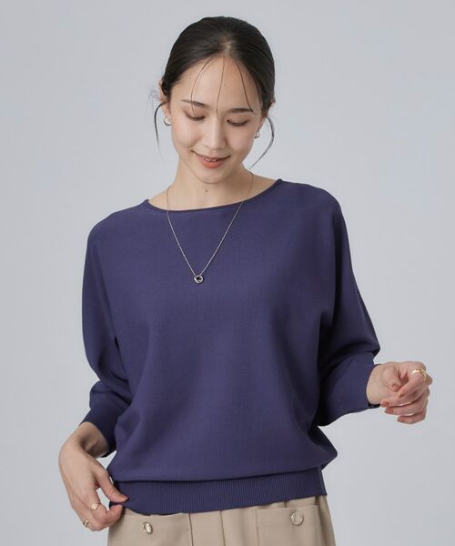 SHOO・LA・RUE / シューラルー ニット・セーター | 【洗濯機可】軽やかでさらっとしたタッチ すっきり見えドルマンニット | 詳細9