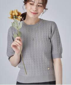 SHOO・LA・RUE / シューラルー ニット・セーター | 【洗濯機可/S-LL】上品見え ミニケーブルニット