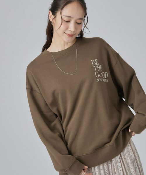 SHOO・LA・RUE / シューラルー スウェット | 【体型カバー/洗濯機可】ゆるシルエットスウェット(ブラウン(043))
