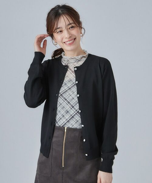 SHOO・LA・RUE / シューラルー カーディガン・ボレロ | 【洗濯機可/S-LL】マルチボタンが品よく映えるカーディガン | 詳細1