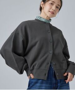 SHOO・LA・RUE / シューラルー カーディガン・ボレロ | 【S-LL/洗濯機可】裾刺繍がアクセント ゆるっと決まる スウェットカーディガン