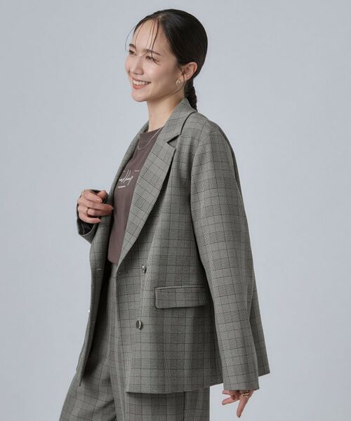 SHOO・LA・RUE / シューラルー テーラードジャケット | 【セットアップ可/洗濯後しわになりにくい】ウールフィール ダブルジャケット | 詳細9
