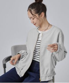 SHOO・LA・RUE / シューラルー レザーブルゾン・ジャケット | 【イージーケア】裾ドロストフリルブルゾン