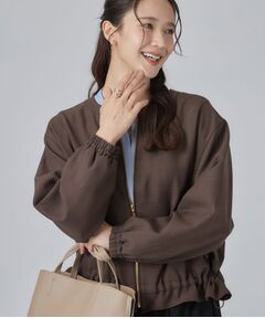 SHOO・LA・RUE / シューラルー レザーブルゾン・ジャケット | 【イージーケア】裾ドロストフリルブルゾン